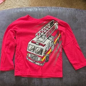 Red Fire Truck Long Sleeve Shirt